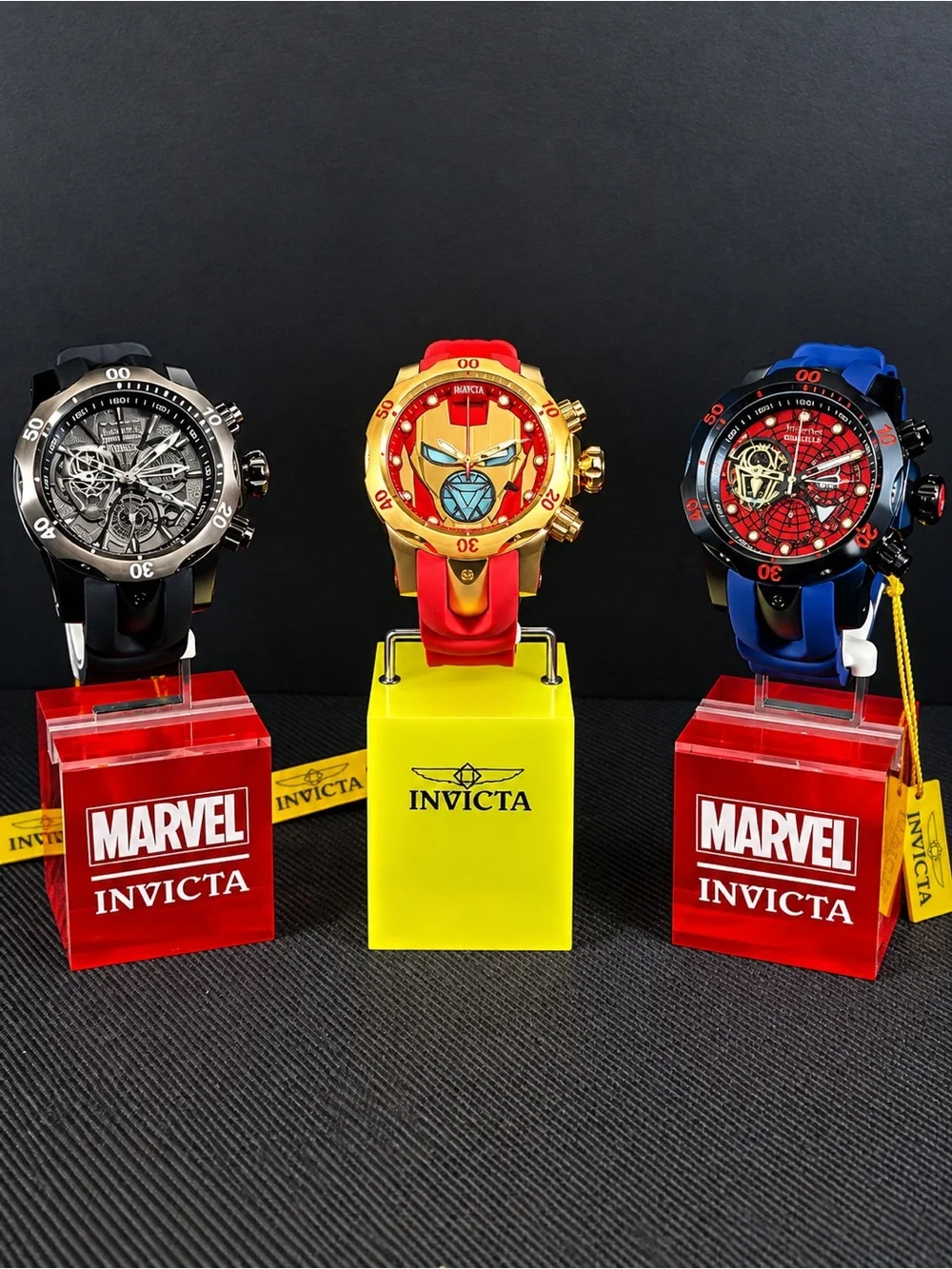 Invicta Marvel Avengers Watch Set 50710IronMan 50713Black Panther 50715SpiderMan